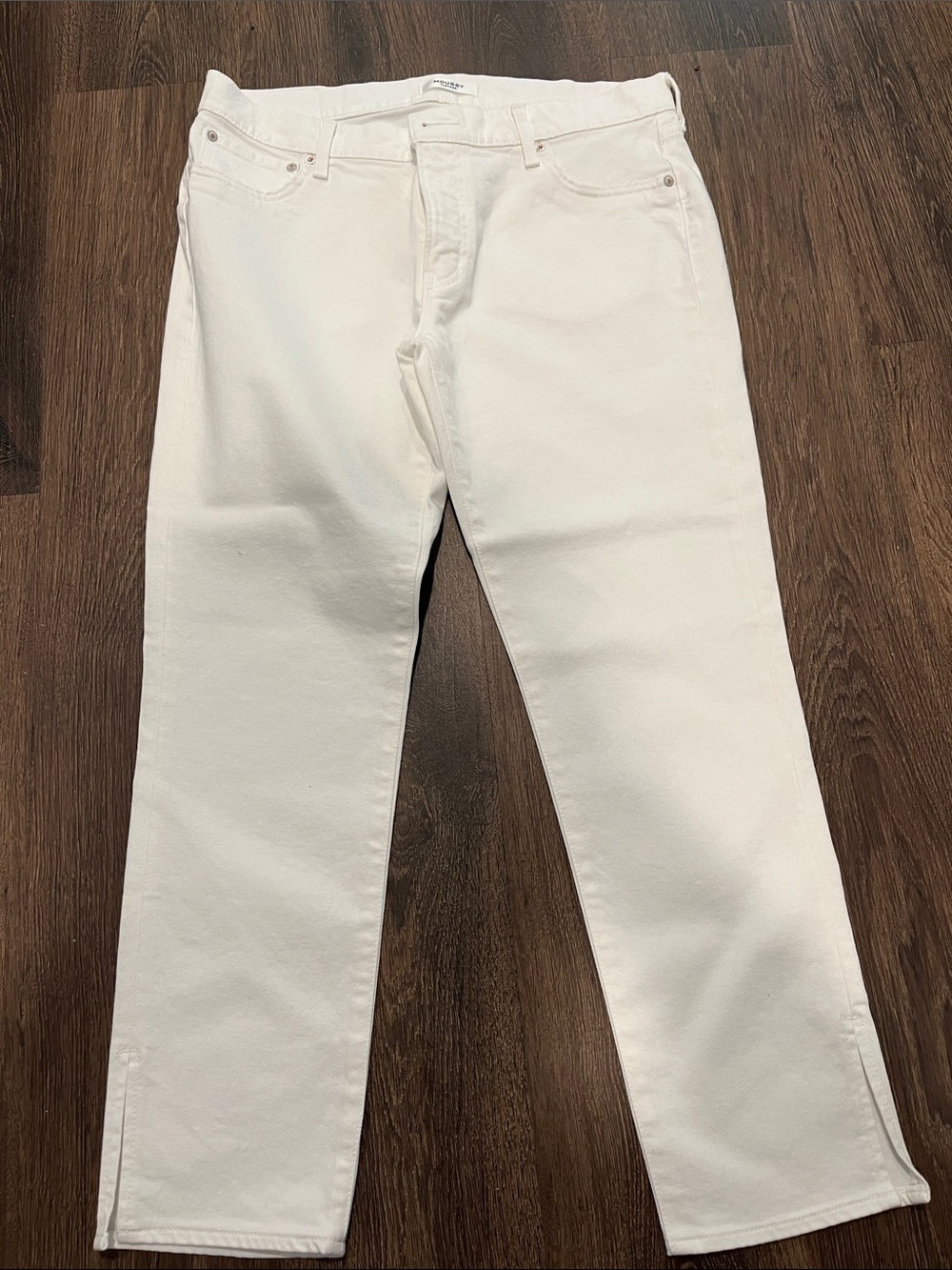 Moussy Menโs Straight White Jeans